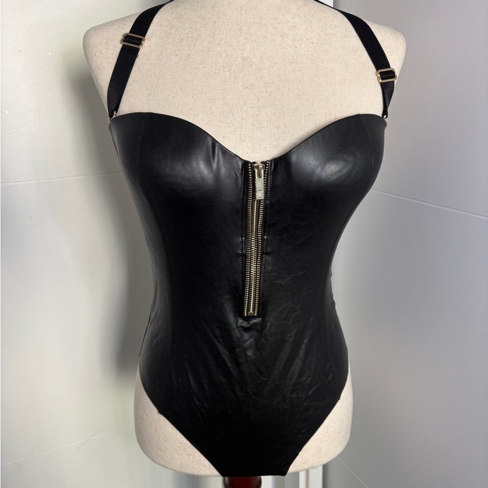 Honey Birdette Vegas Zip-Up Bodysuit Vintage